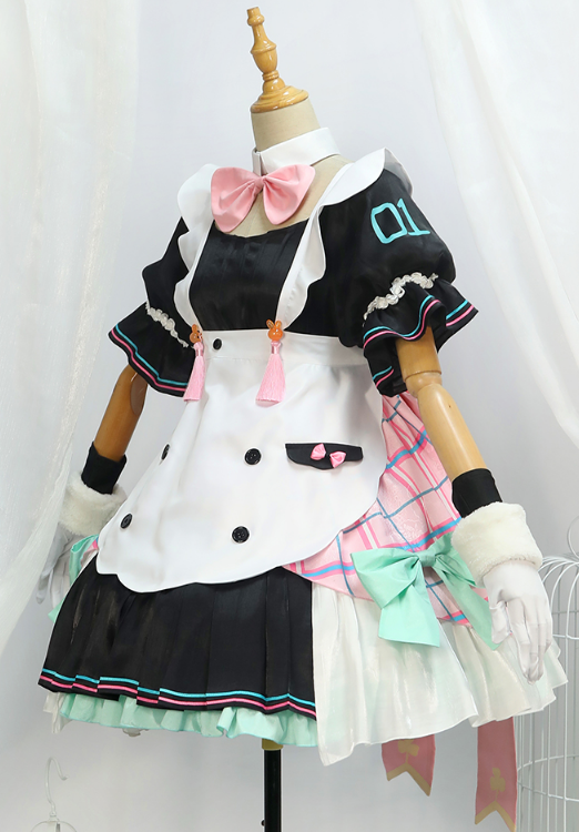 CoCos-S PER-SALE VOCALOID Miku Cosplay Anime Miku Cosplay Costume Lovely Maid Dress Uniform Cute Sexy Dress for girl woman Party