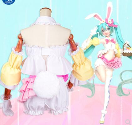 Anime Costume Miku Garage Kits Lovely Women Cosplay Sets Spring Rabbit Ears Lolita Style Comic Roleplaying Clothes