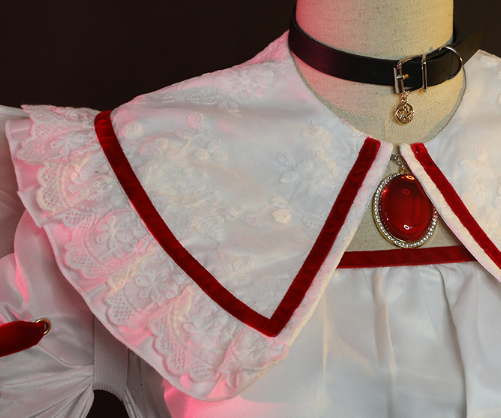 COWOWO Anime!Touhou Project Remilia Scarlet Demon Gothic Dress Elegant Lovely Uniform Cosplay Costume Role Play Outfit Women NEW