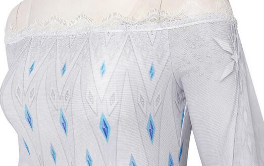 Ice Snow Queen 2 Cosplay Elsa Costume Adult Women Stage Princess Dress Fancy Halloween Carnival Party Gown