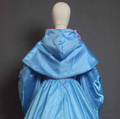 New Arrival Cinderella Fairy Godmother Dress Cartoon Fancy Cosplay Halloween Women Costume Butterfly Coat With Hood
