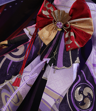 Genshin Impact Raiden Shogun Beelzebul Cosplay Costume Christmas Japanese Kimono Dress