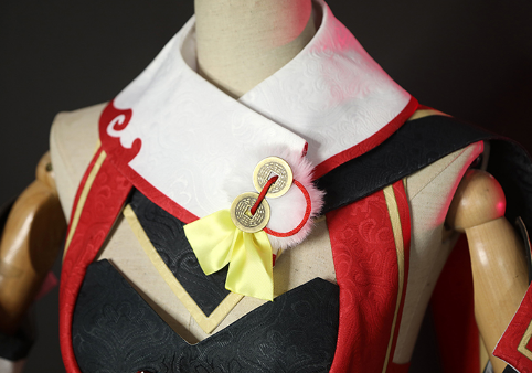 Anime Genshin Impact Yanfei Game Suit Hat Bag Shoes Uniform Yan Fei Cosplay Costume Wig Halloween Party Outfit for Women