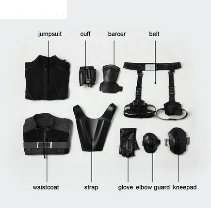 Black Widow Cosplay Costume in Movie Avengers: Infinity War Natasha Romanoff Cosplay Jumpsuit Female Version Superhero Costume