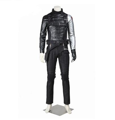 Winter Soldier Cosplay Costume Bucky Barnes Movie Captain America 2 Winter Soldier Costume Halloween Costume Adult Men