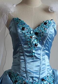 Top Quality Cinderella Cosplay Costume Fashion Style With Crystal For Adult Womens Dress Halloween Costumes