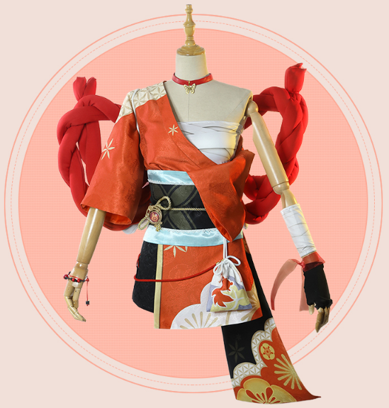 【In Stock】Cos-Mart Game Genshin Impact Yoimiya Cosplay Costume Female Combat Uniform Activity Party Role Play Clothing XS-XXL