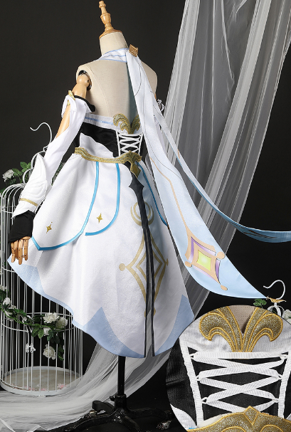 Game Genshin Impact Lumine Cosplay Costume Women Suit Lumine Costume Genshin Impact Cosplay Girl Lolita Dress Fancy Outfit