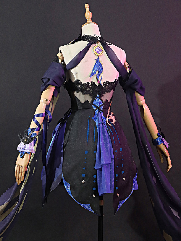 Game Genshin Impact Keqing Cosplay Costume Opulent Splendor Keqing New Skin Halloween Costume Fancy Women Sexy Dress S-XXL