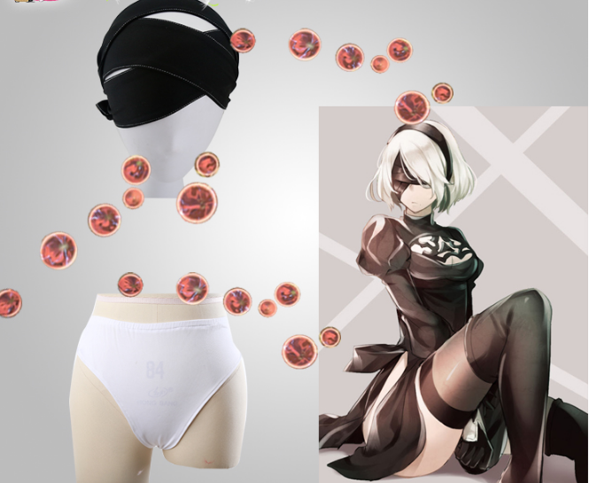 Athemis NieR Automata Cosplay Costumes YoRHa No. 2 Type B Cosplay Costume 2b Set White Black Red Set Custom Made Size