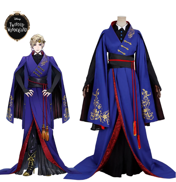 Game Twisted Wonderland Snow Princess Vil Schoenheit Cosplay Costume Adult Traditional Kimono Purple Outfit Custom Made Any Size