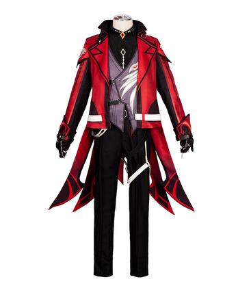 Genshin Impact Diluc Cosplay Costume Uniform Wig Anime Halloween Costumes Game Red Dead of Night Skin New Skin