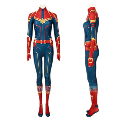 Captain Marvel Carol Danvers Costume Cosplay Bodysuit Movie Cosplay Costume Adult Jumpsuit Halloween Set