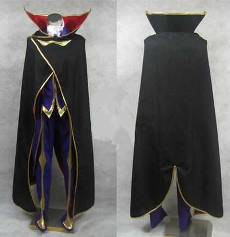 Geass R2 Zero Lelouch Lamperouge Cosplay Costume Set