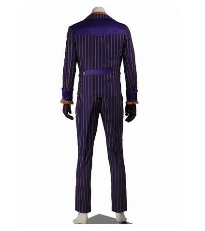 Halloween Carnival Bat Arkham Cosplay Joker Costume Custom Made Adult Men Knight Classic Joker Outfit