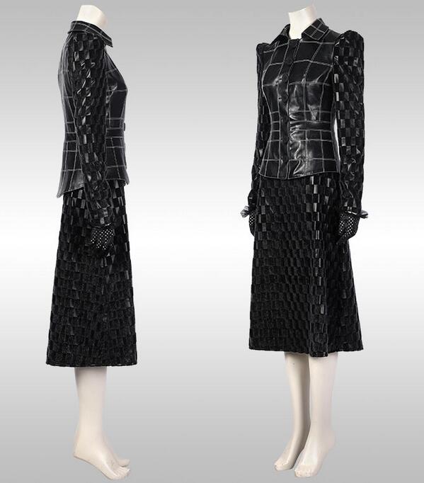 Cruella Cosplay Dress Fashion Evil Queen Costume Lady Black Outfit Evening Party Emma Magic Formal Suit Coat Skirt Gloves