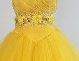 Moive Belle Princess Cosplay Costume Yellow Top Dress For Adults Women Girls Can Be Custom Made