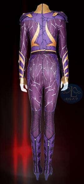 Titans Season 3 Starfire Cosplay Costume Princess Koriand'r Jumpsuit Purple Zentai Suits Women Bodysuit Halloween Party Dress
