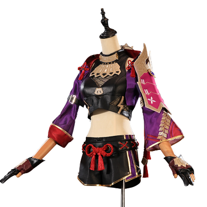 Game Genshin Impact Kuki Shinobu Cosplay Costume Woman Sexy Top+Shorts Outfits Christmas Costumes