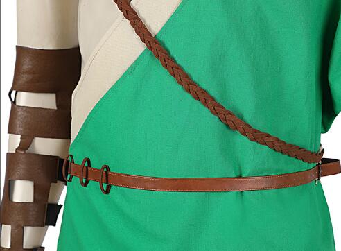 Link Cosplay Costume Zelda Breath of the Wild Link Outfit with Shoes for Halloween Custom Made