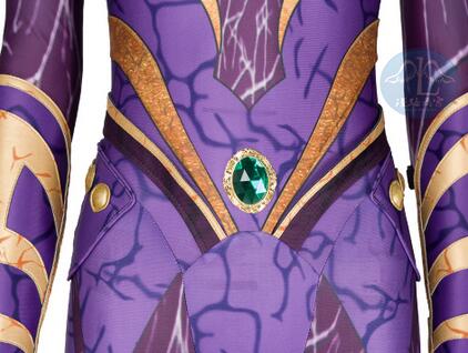 Titans Season 3 Starfire Cosplay Costume Princess Koriand'r Jumpsuit Purple Zentai Suits Women Bodysuit Halloween Party Dress