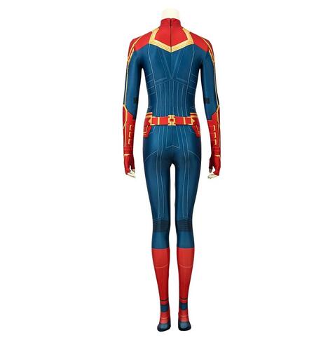 Captain Marvel Carol Danvers Costume Cosplay Bodysuit Movie Cosplay Costume Adult Jumpsuit Halloween Set