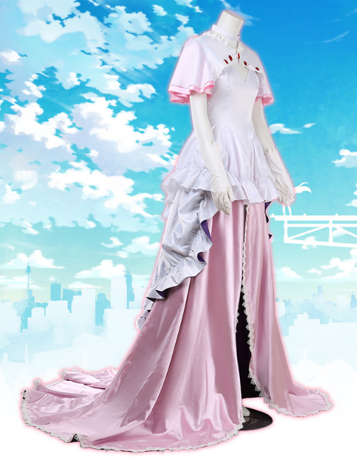Anime Puella Magi Madoka Magica Madoka Kaname Goddess Cosplay Costume for Women Halloween Ubiform H