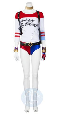 Suicide Cosplay Squad Harley Cosplay Costume Quinn Monster T Shirt Coat Jacket Halloween Outfit Custom Made