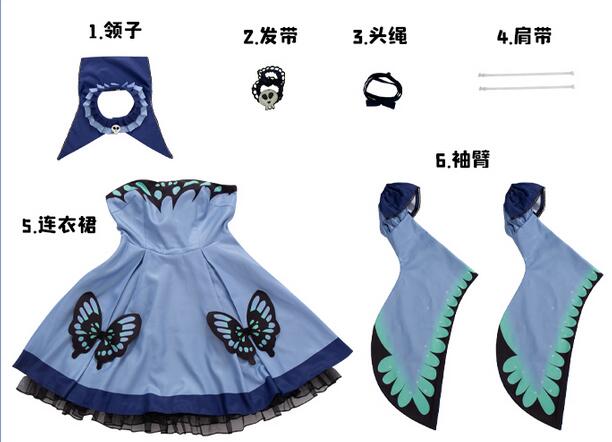 VTuber Hololive Uruha Rushia Outfits Anime Cosplay Costumes Dress Uniform Suit For Women Girl Dresses Set