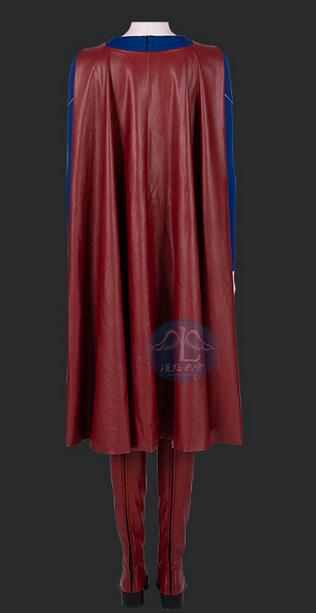 Supergirl Cosplay Costume Adults Cosplay for Women Leather Suit Sexy Jumpsuit Custom Made with Boots Cloak Halloween Party