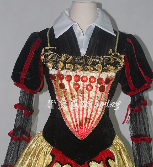 Movie Custom Made High Quality Alice Cosplay Costume The Red Queen Costume Dress