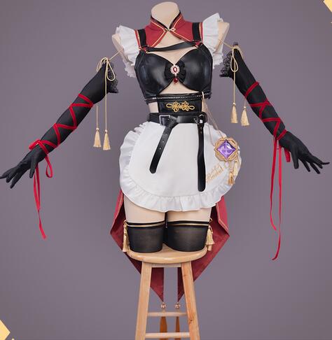 Cosplay Beidou Maid Costume Game Genshin Impact Fanart Exclusive Beidou Maid Ver Cosplay Maid Dress In Stock Outfits