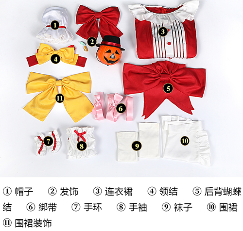 COWOWO Anime!Touhou Project Flandre Scarlet Halloween Maid Dress Lovley Uniform Cosplay Costume Party Role Play Outfit Women NEW