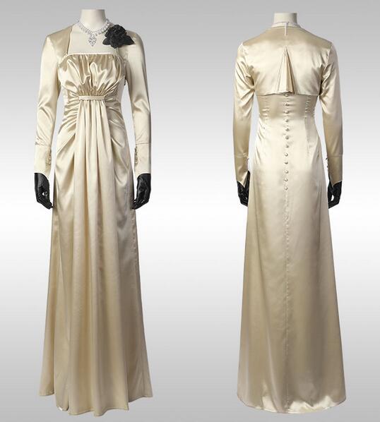 Cosplaydiy Game Resident Cosplay Evil 8 Alcina Dimitrescu Costume White Dress Adult Child Women Costume Suit Halloween Party