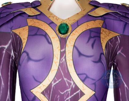 Titans Season 3 Starfire Cosplay Costume Princess Koriand'r Jumpsuit Purple Zentai Suits Women Bodysuit Halloween Party Dress