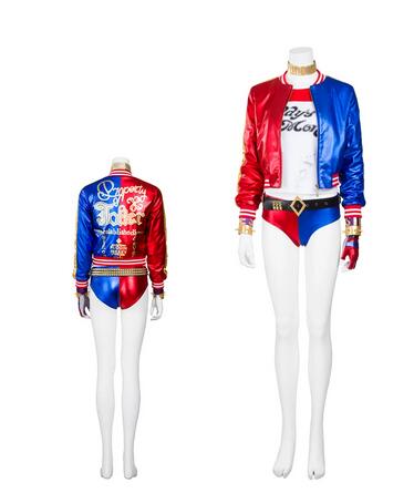 Suicide Cosplay Squad Harley Cosplay Costume Quinn Monster T Shirt Coat Jacket Halloween Outfit Custom Made