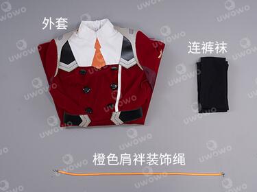 02 Cosplay Zero Two Anime DARLING in the FRANXX: 002 Zero Two Uniform Cosplay Costume Peach Velvet Skin Martial