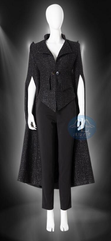 Anime Cruella De Vil Cosplay Costume Windbreaker Outfits Cruella Long Sleeves Black Overcoat Uniform Women Adult Halloween Party