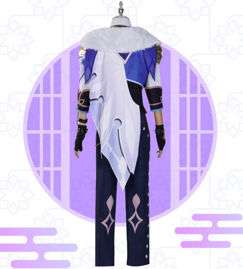 Genshin Impact Kaeya Cosplay Costume Uniform Wig Anime Halloween High-quality Costumes for Men Game