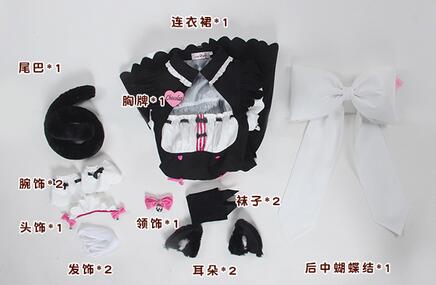 NEKOPARA Cosplay Chocola Maid Dress Costume Anime Game Chocola Vanilla Cat Neko Girl Women Outfits