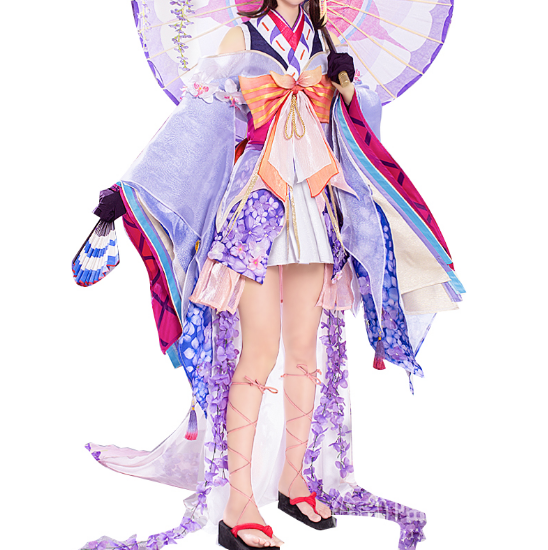 Onmyoji Kagura Morning Dew Flowers Cosplay Costume Halloween Cos Outfits Woman Dress Japanese Kimono Sets
