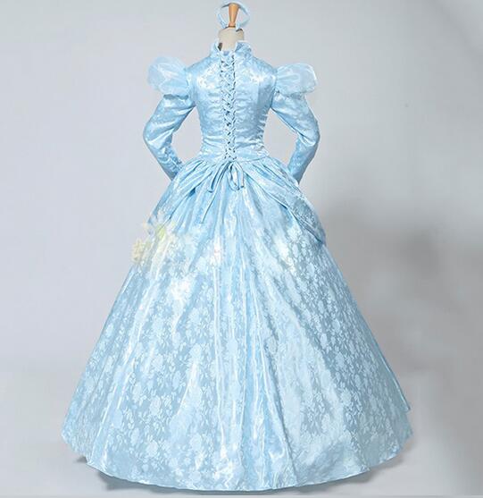 Custom Made Cinderella Costume Fancy Princess Dress Carnival Halloween Cosplay Cinderella Winter Suit Lace Up Corset