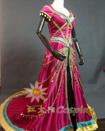 New Version Movie Jasmine Princess Top Quality Cosplay Costume For Adult Women Girls Halloween Costume Party