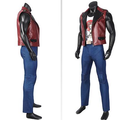 Thor Cosplay Costume Movie Thor 4 Love and Thunder Thor Odinson Cosplay Red Vest Pants Set Townwear