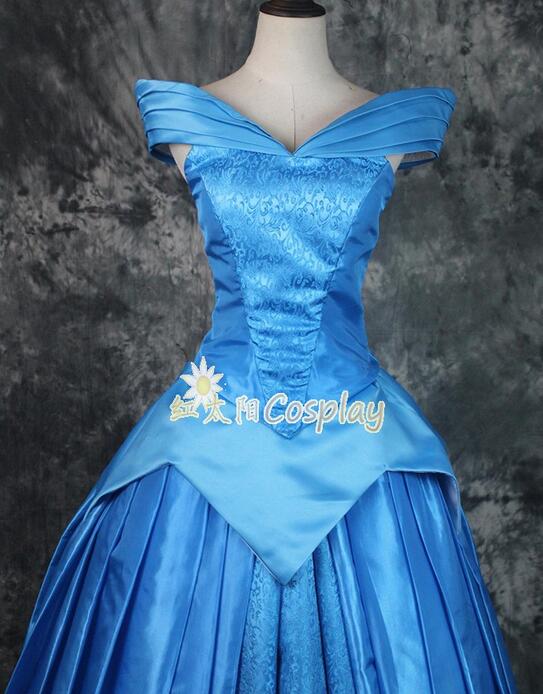 2020 New Arrival Princess Aurora Cosplay Costume For Adult women Party Costume Blue Dress Custom-Made