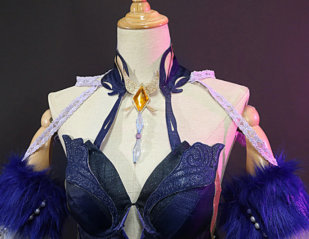 ROLECOS Genshin Impact Ningguang Cosplay Costume Orchid's Evening Gown Costume Cosplay Women Carnival Halloween Outfits Full Set