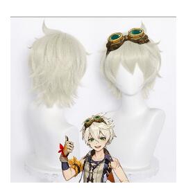Genshin Impact Bennett Cosplay Costume Uniform Wig Anime Halloween High-quality Costumes for Men Game