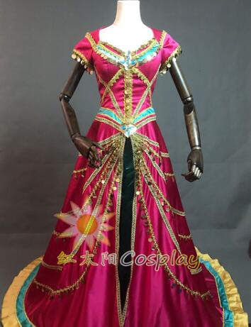 New Version Movie Jasmine Princess Top Quality Cosplay Costume For Adult Women Girls Halloween Costume Party