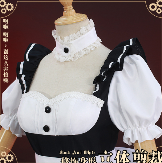Anime Date A Live Cosplay Tokisaki Kurumi Maid Dress Cosplay Costume Halloween Costumes