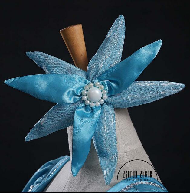 Top Quality New Arrival Ariel Princess Cosplay Costume Blue Dress For Halloween Costumes Custom-Made